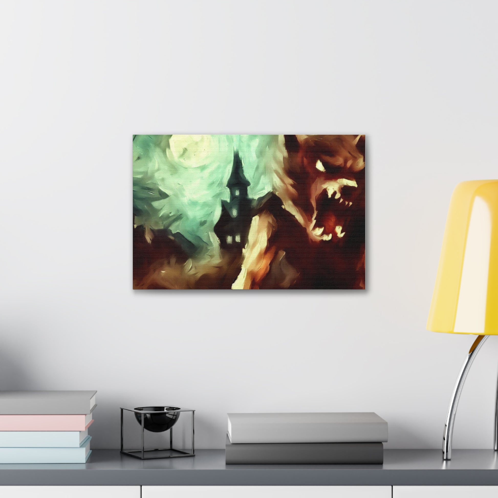 Halloween art, Werewolf canvas prints, Scary Halloween decor, Halloween home decor, Halloween wall, Gothic wall decor, Canvas Gallery Wraps - SaviTraviDesigns