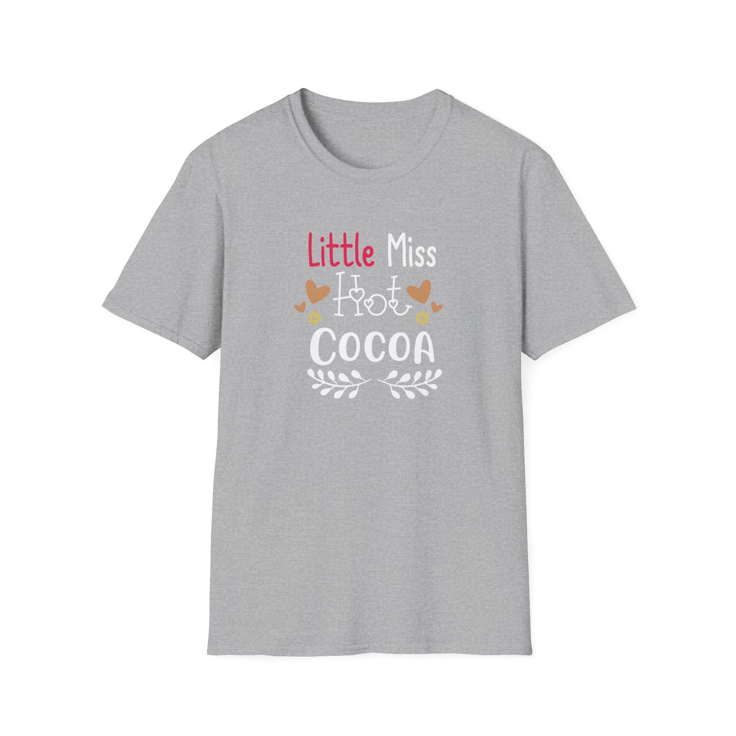 Little Miss Hot Cocoa Novelty Graphic Shirt Sport Grey