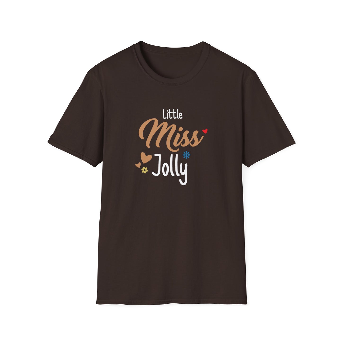 Little Miss Jolly Holiday Graphic Tee Dark Chocolate