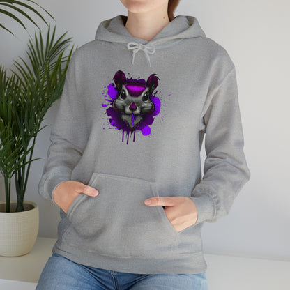 Graffiti hoodie, Graffiti Sweatshirt, Squirrel sweatshirt, Urban Art Hooded Sweatshirt, purple - SaviTraviDesigns