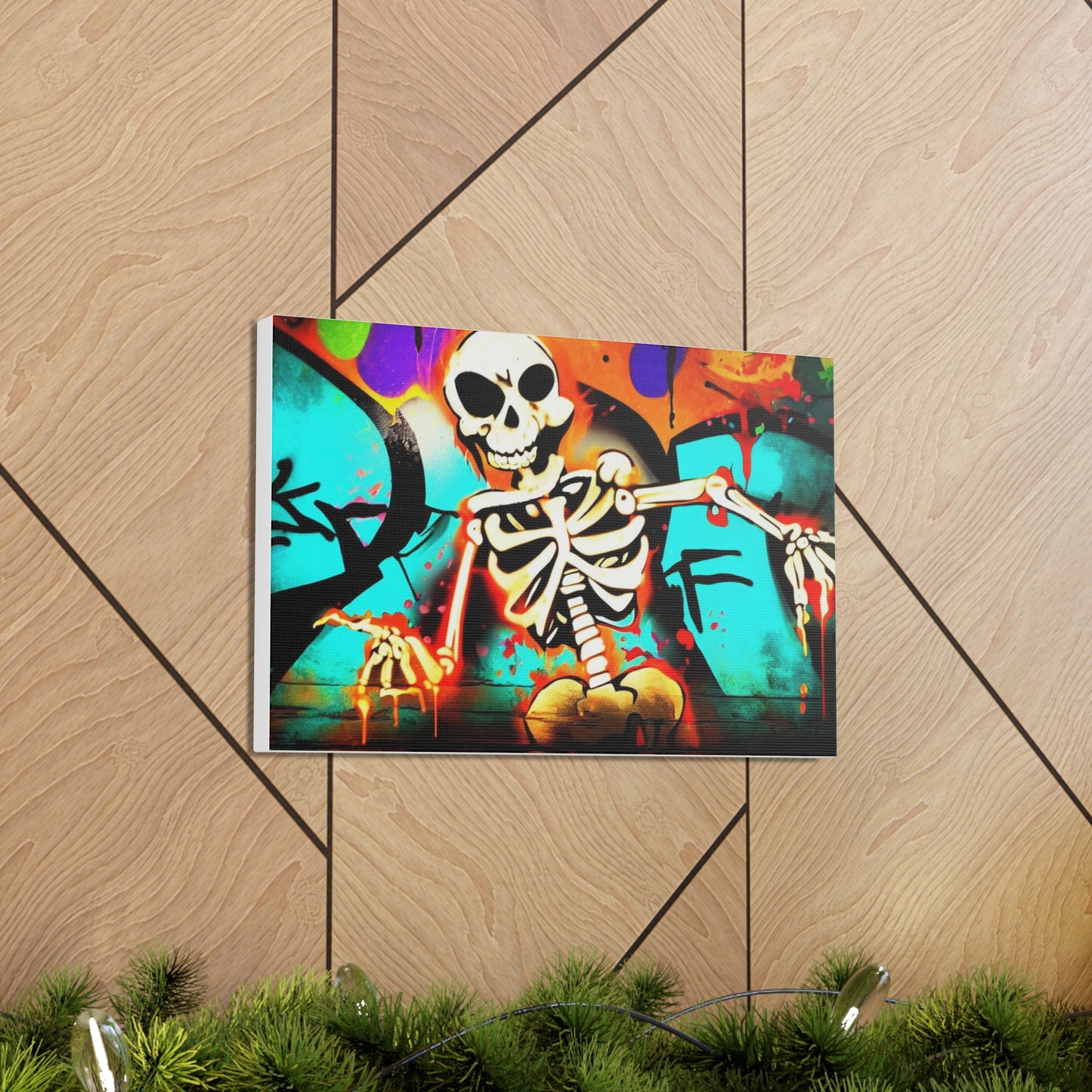 Halloween art, Skeleton canvas prints, Scary Halloween decor, Halloween home decor, Halloween wall, Gothic wall decor, Canvas Gallery Wraps - SaviTraviDesigns