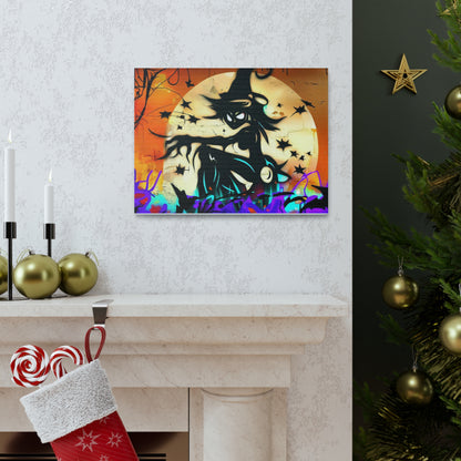 Halloween art, Witch canvas prints, Scary Halloween decor, Halloween home decor, Halloween wall, Gothic wall decor, Canvas Gallery Wraps - SaviTraviDesigns