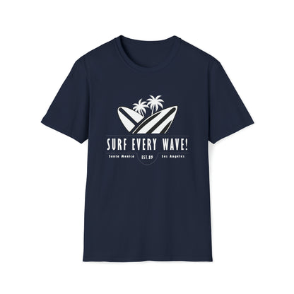 Surf Every Wave |Beach Lifestyle Shirts | Summer Vibe Apparel Navy