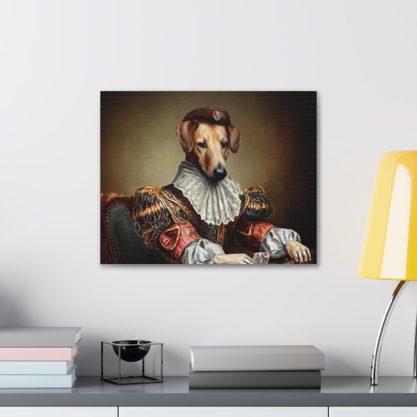 Fancy Dog, Canvas Dog Art, Dog Wall Art, Canine Canvas Art, Canvas Gallery Wraps