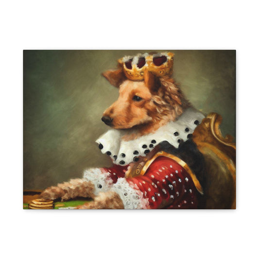 Fancy Dog, Canvas Dog Art, Dog Wall Art, Canine Canvas Art,Canvas Gallery Wraps, Pet Art, King Dog - SaviTraviDesigns