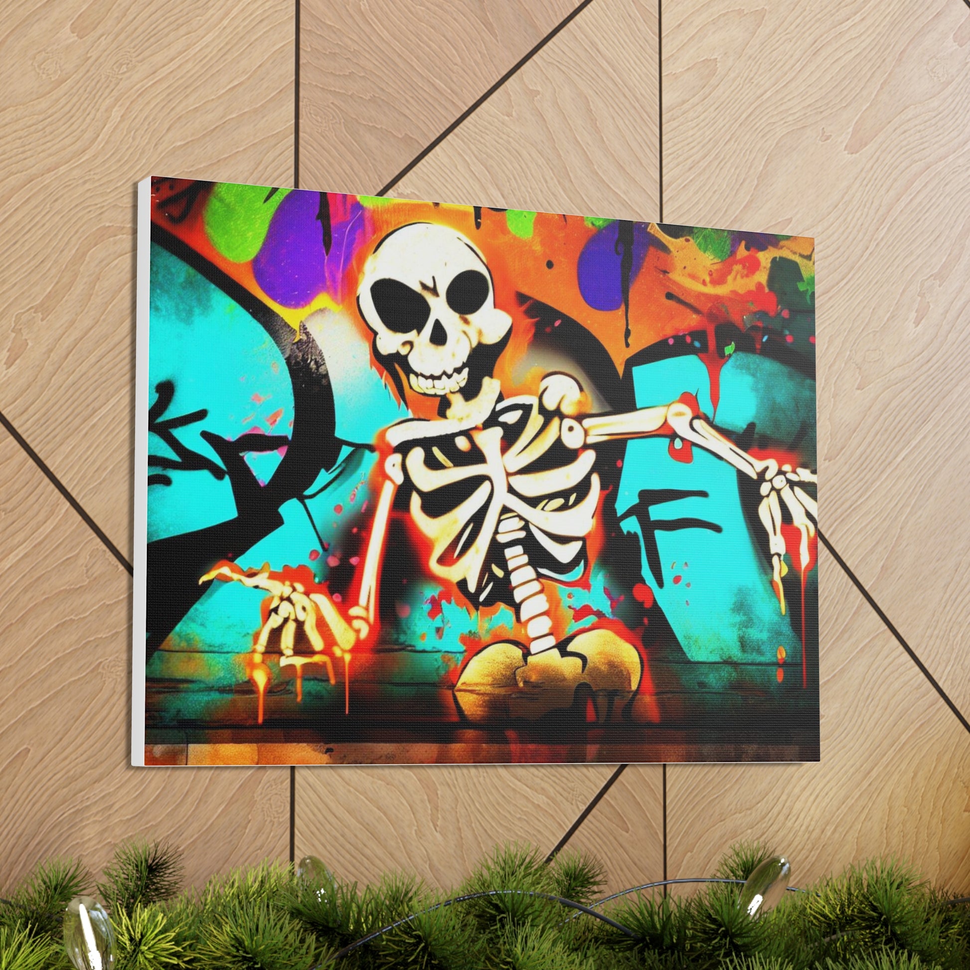 Halloween art, Skeleton canvas prints, Scary Halloween decor, Halloween home decor, Halloween wall, Gothic wall decor, Canvas Gallery Wraps - SaviTraviDesigns