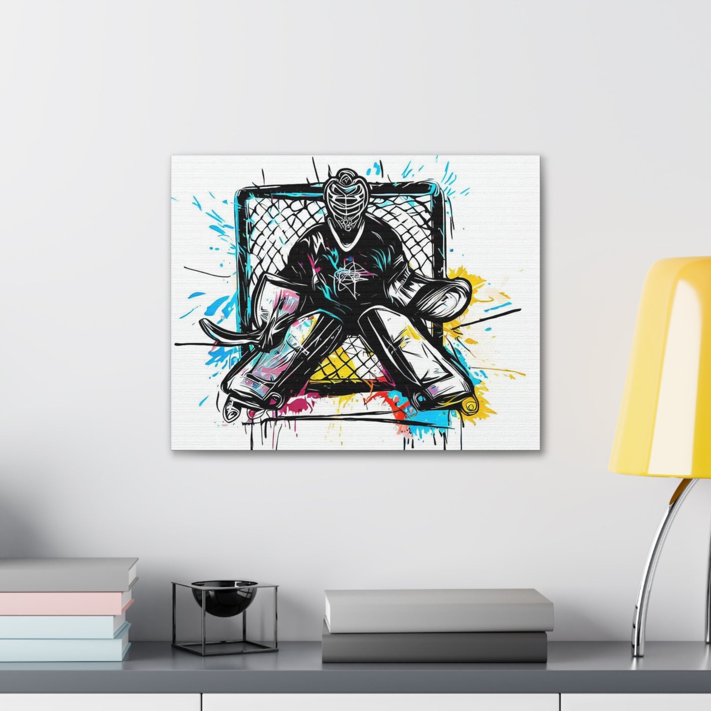 Hockey Goalie, Graffiti art prints, Street art canvas, Urban art decor, Graffiti-style wall art, Graffiti canvas prints, Street art posters - SaviTraviDesigns