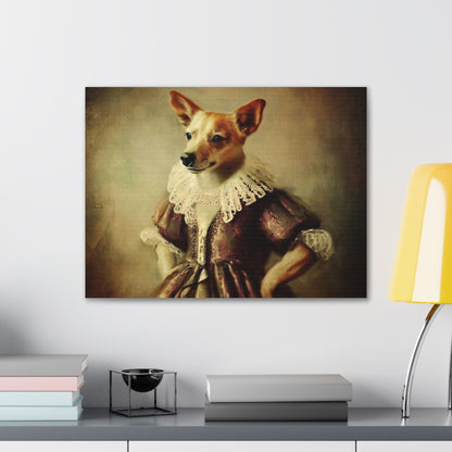 Fancy Dog, Canvas Dog Art, Dog Wall Art, Canine Canvas Art,Canvas Gallery Wraps