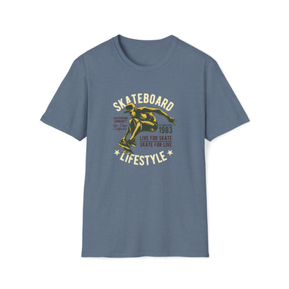 Skateboard Lifestyle |Beach Lifestyle Shirts | Summer Vibe Apparel Heather Indigo