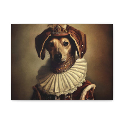 Fancy Dog, Canvas Dog Art, Dog Wall Art, Canine Canvas Art,Canvas Gallery Wraps, Pet Art 16″ x 12″ Premium Gallery Wraps (1.25″)