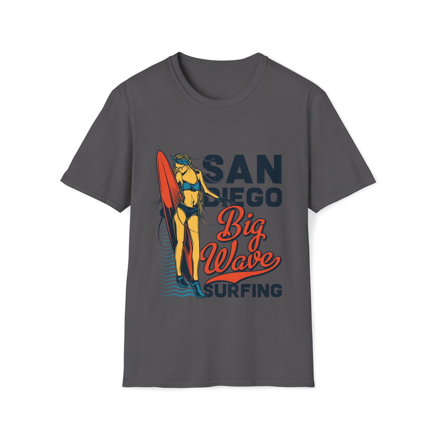 San Diego Big Wave Surfing, Beachwear Graphics, Tropical T-Shirt Designs, Ocean-Inspired Shirts, Surfing Graphics, Sun and Sand Apparel, Summer Wardrobe Essentials - SaviTraviDesigns