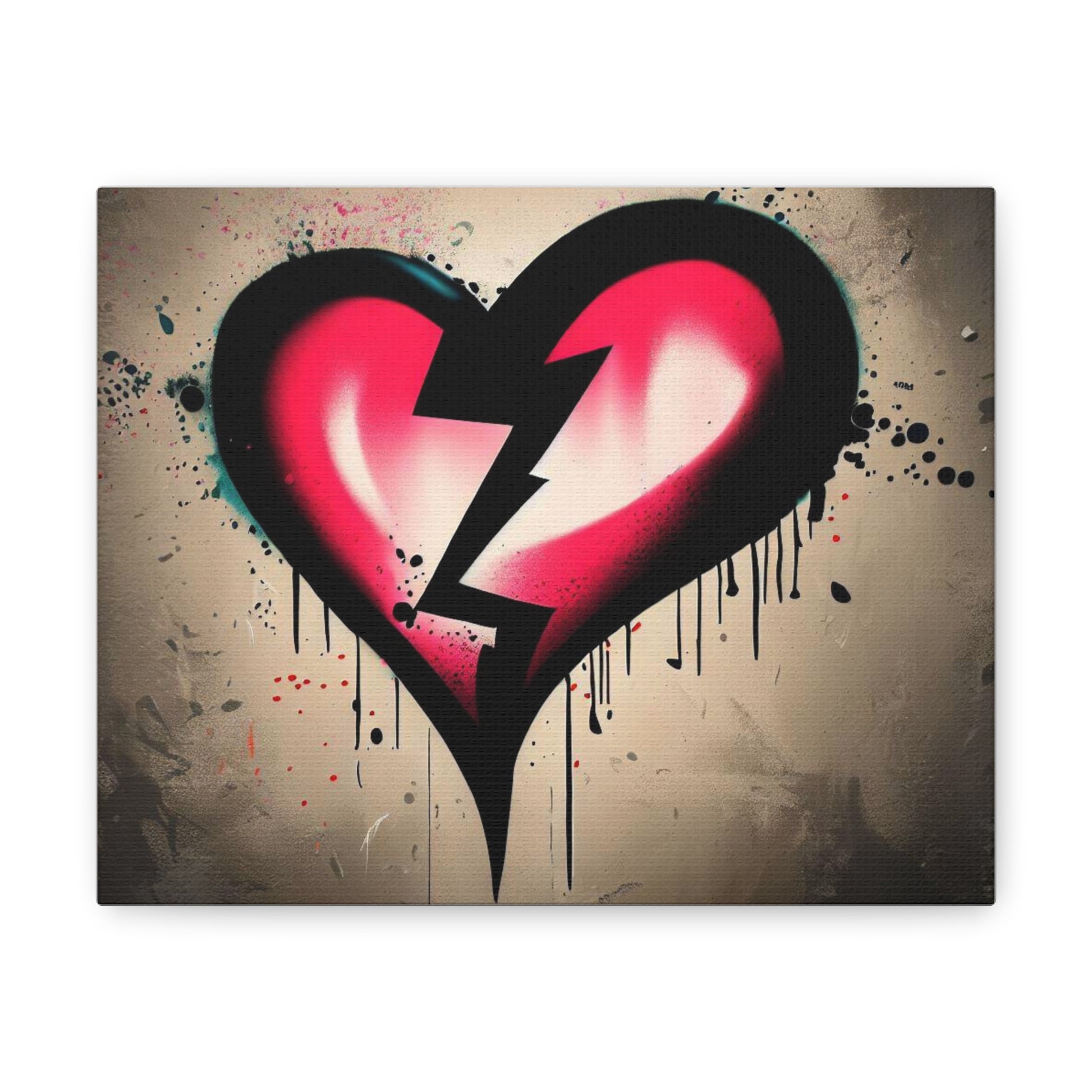 Broken Heart, Graffiti art prints, Street art canvas, Urban art decor, Graffiti-style wall art, Graffiti canvas prints, Street art posters - SaviTraviDesigns