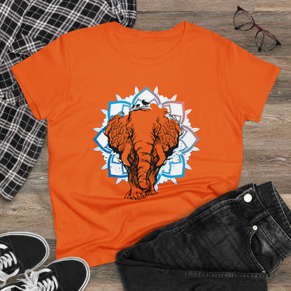 Meditation T-Shirts, Yoga Graphic Tees, Mindfulness Apparel, Zen T-Shirts, Spiritual Shirts, Chakra Tees, Womens T-Shirt Orange