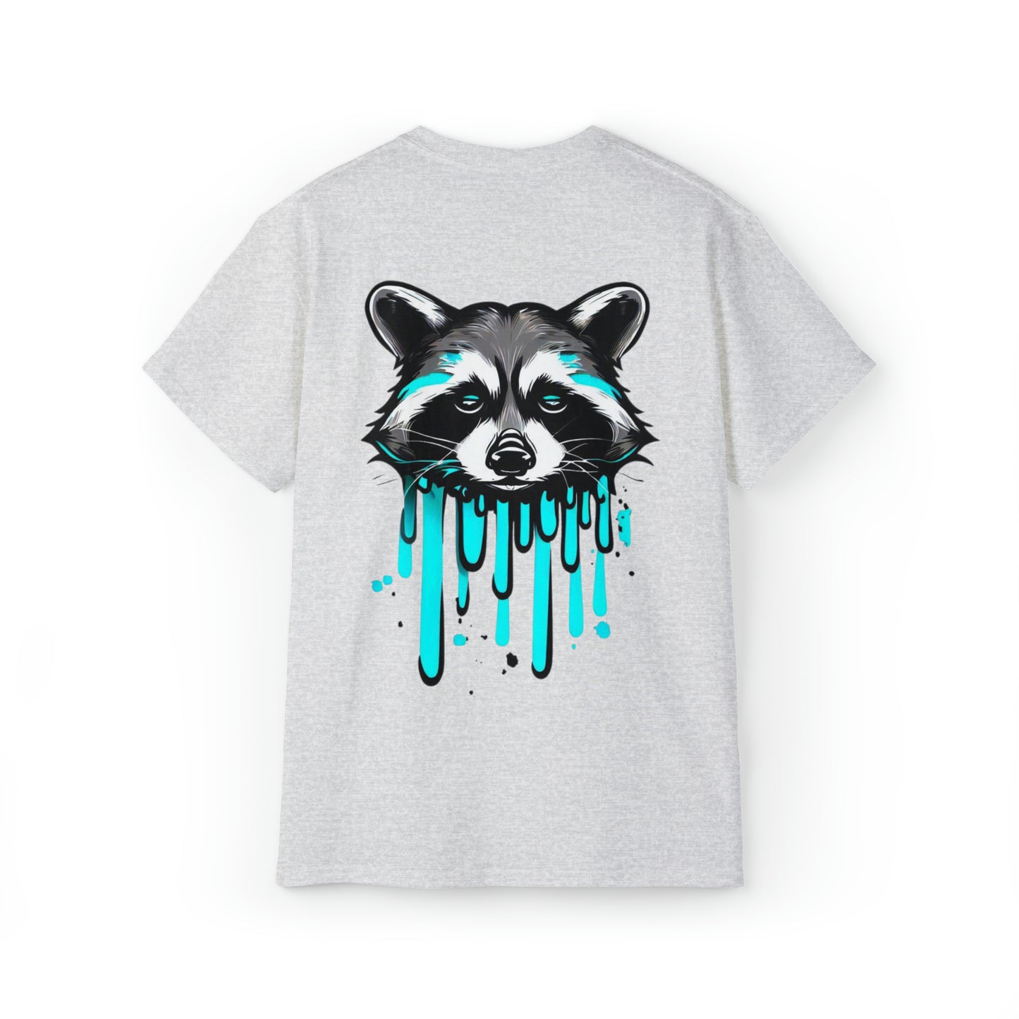 Raccoon Shirt, Graffiti Print Shirt, Unisex Ultra Cotton Tee, Blue Raccoon - SaviTraviDesigns