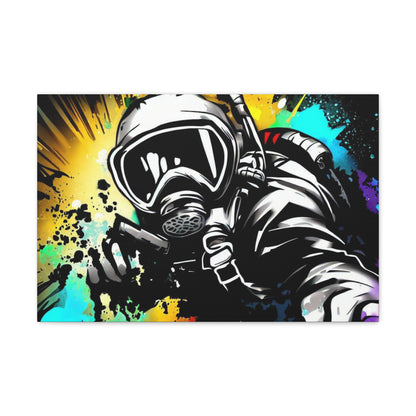 Gas Mask, SCUBA Diver, Graffiti Artist, Graffiti-inspired home decor, Modern street art prints, Graffiti wall art, Street art canvas art, Graffiti artist prints