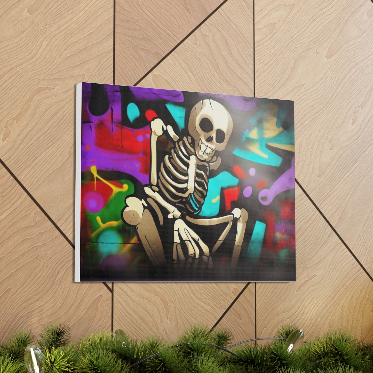 Halloween art, Skeleton canvas prints, Scary Halloween decor, Halloween home decor, Halloween wall, Gothic wall decor, Canvas Gallery Wraps - SaviTraviDesigns