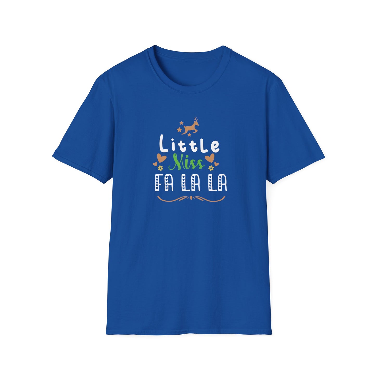 Little Miss Fa La La La Holiday Graphic T Shirt Royal