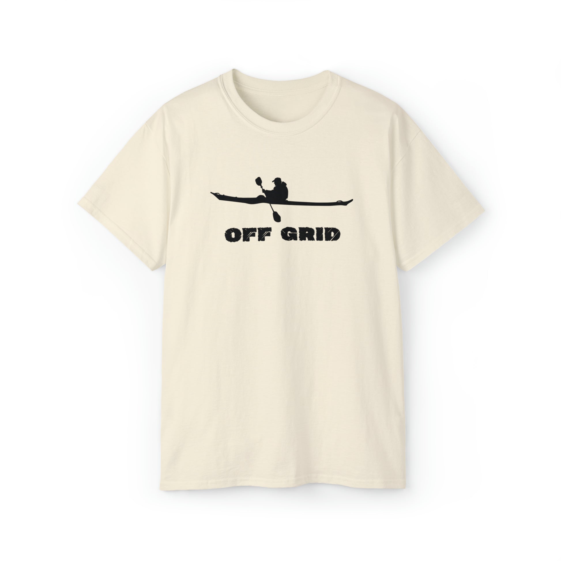 Off Grid T-Shirt, Kayak T-Shirt, Outdoor Graphic T-shirt, Adventure T-Shirts, Nature-Inspired Tees, Hiking T-Shirts, Camping Graphic Shirts - SaviTraviDesigns