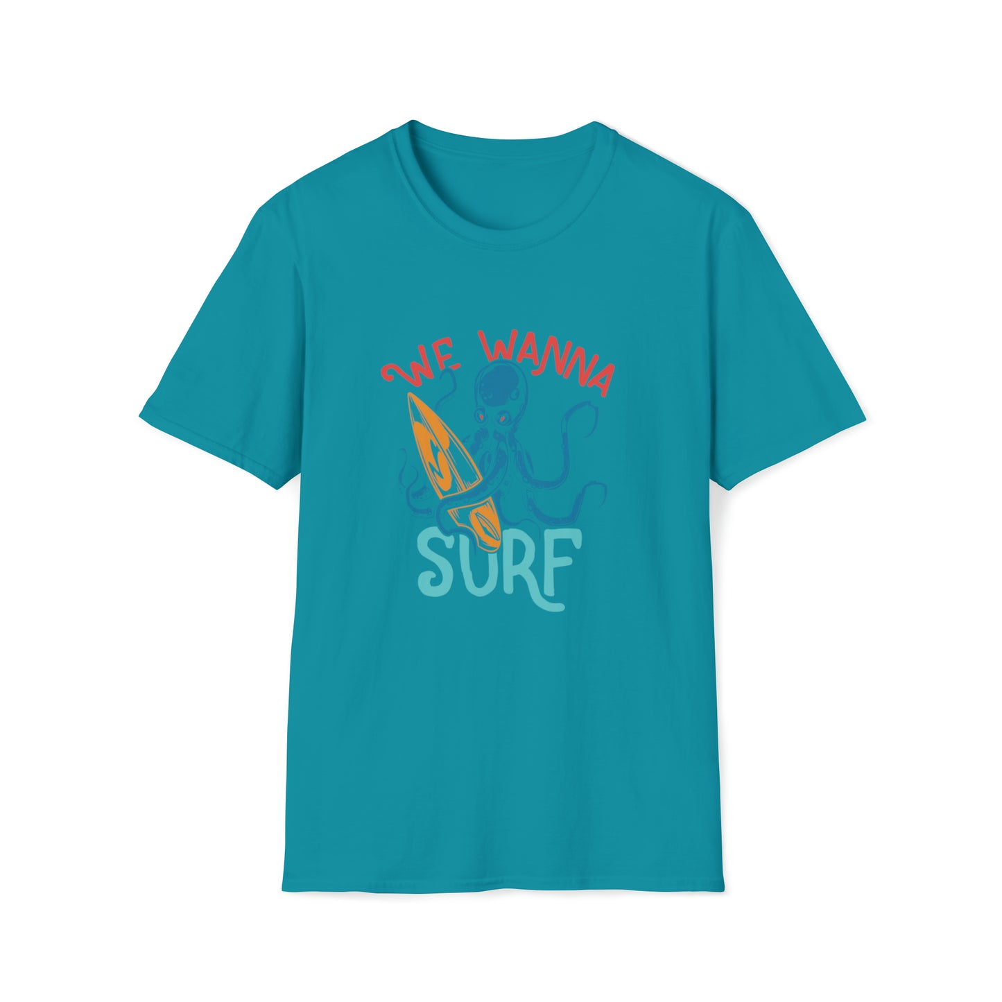 We Wanna Surf |Beach Lifestyle Shirts | Summer Vibe Apparel Tropical Blue