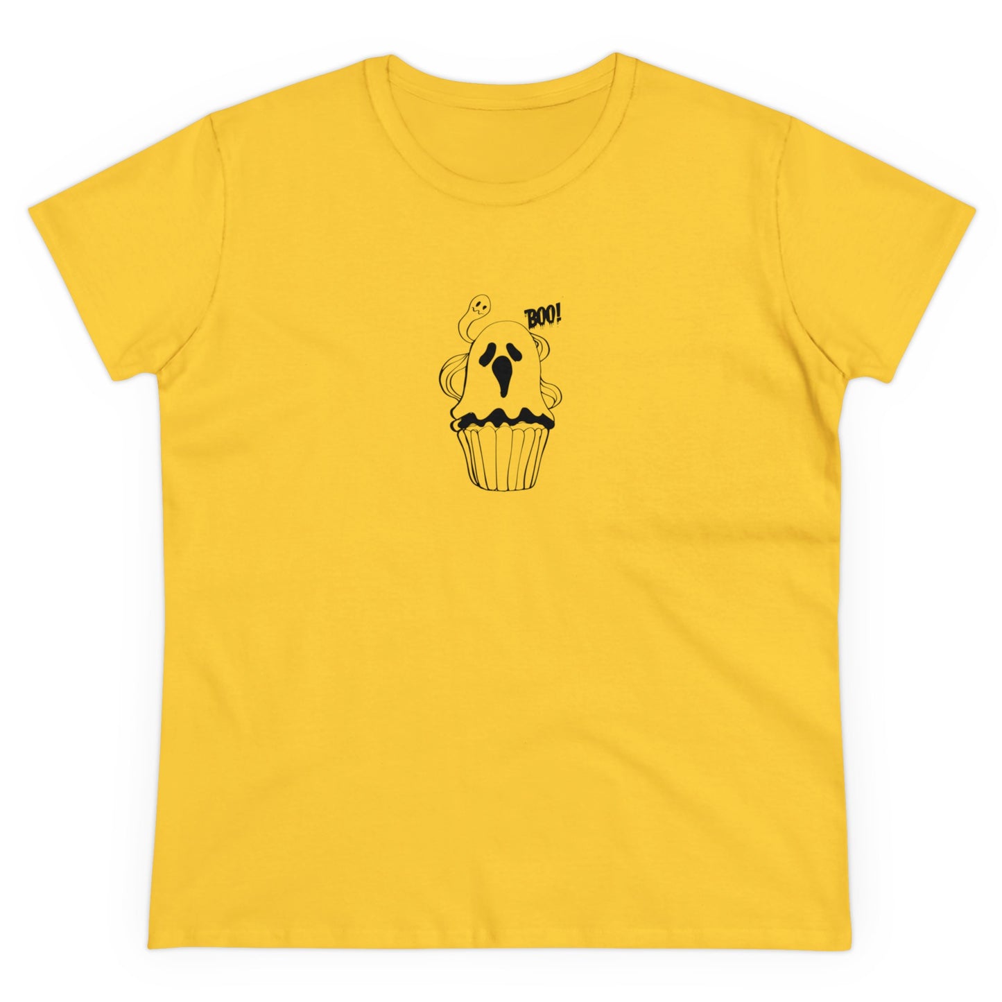 Cute Ghost Cupcake, Halloween Cupcake Designs, Halloween Graphic Shirts, Spooky Halloween Shirts, Cute Halloween Graphic Tees Daisy