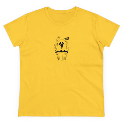 Cute Ghost Cupcake, Halloween Cupcake Designs, Halloween Graphic Shirts, Spooky Halloween Shirts, Cute Halloween Graphic Tees Daisy