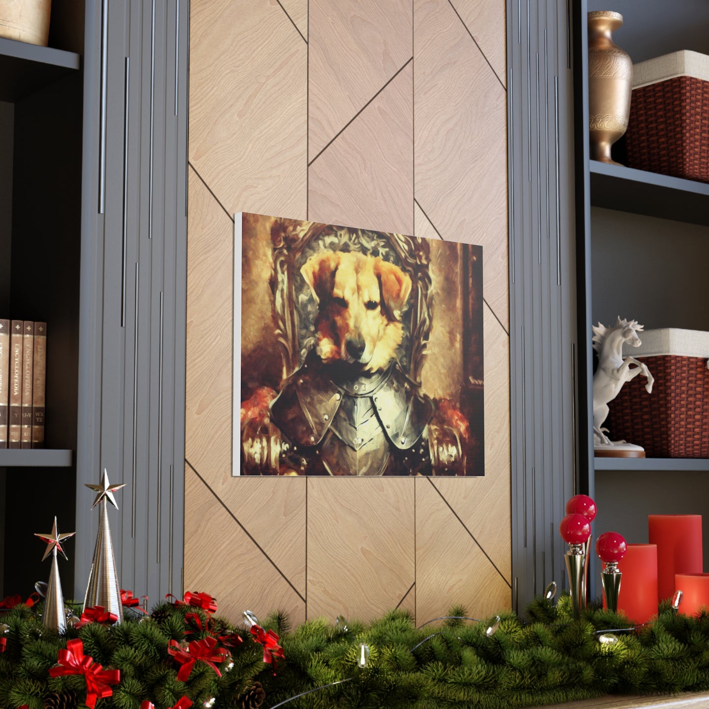 Fancy Dog, Canvas Dog Art, Dog Wall Art, Canine Canvas Art, Canvas Gallery Wraps