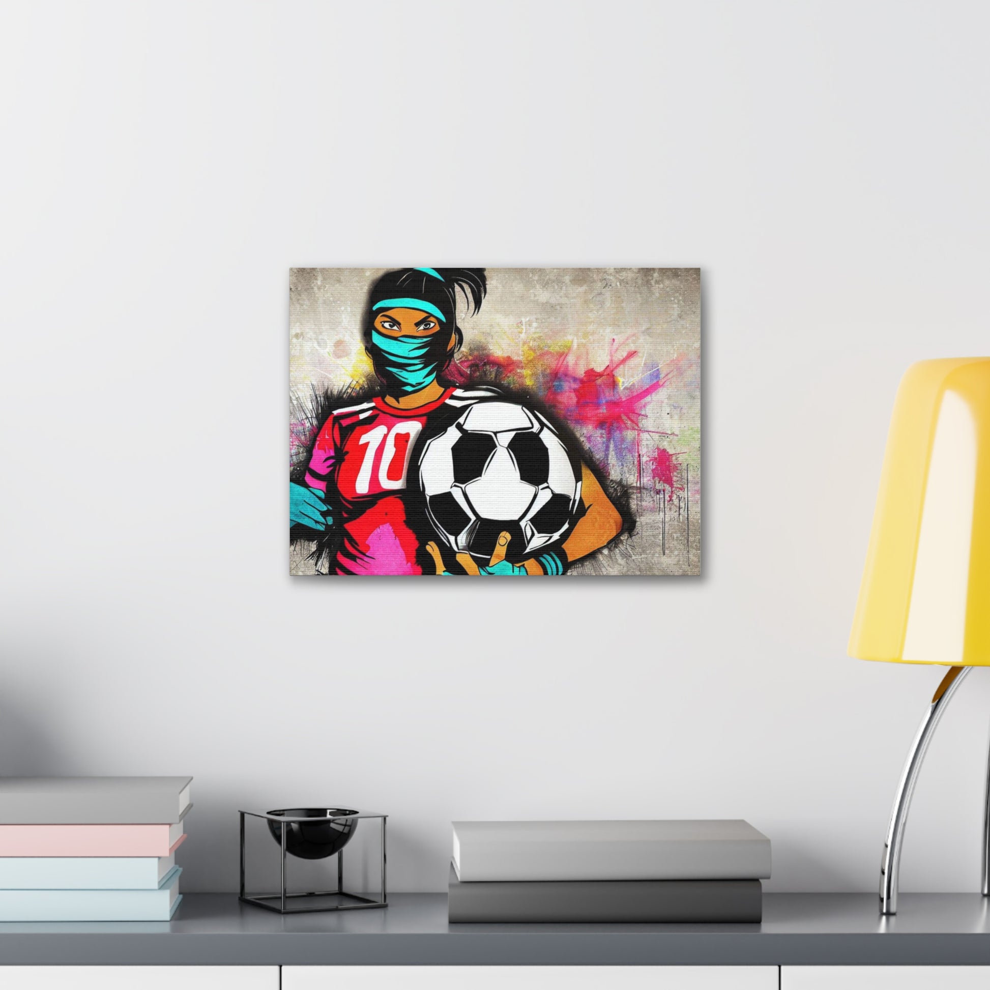 Soccer Player, Futbol Player, Graffiti art prints, Street art canvas, Urban art decor, Graffiti-style wall art, Graffiti canvas prints, Street art posters - SaviTraviDesigns