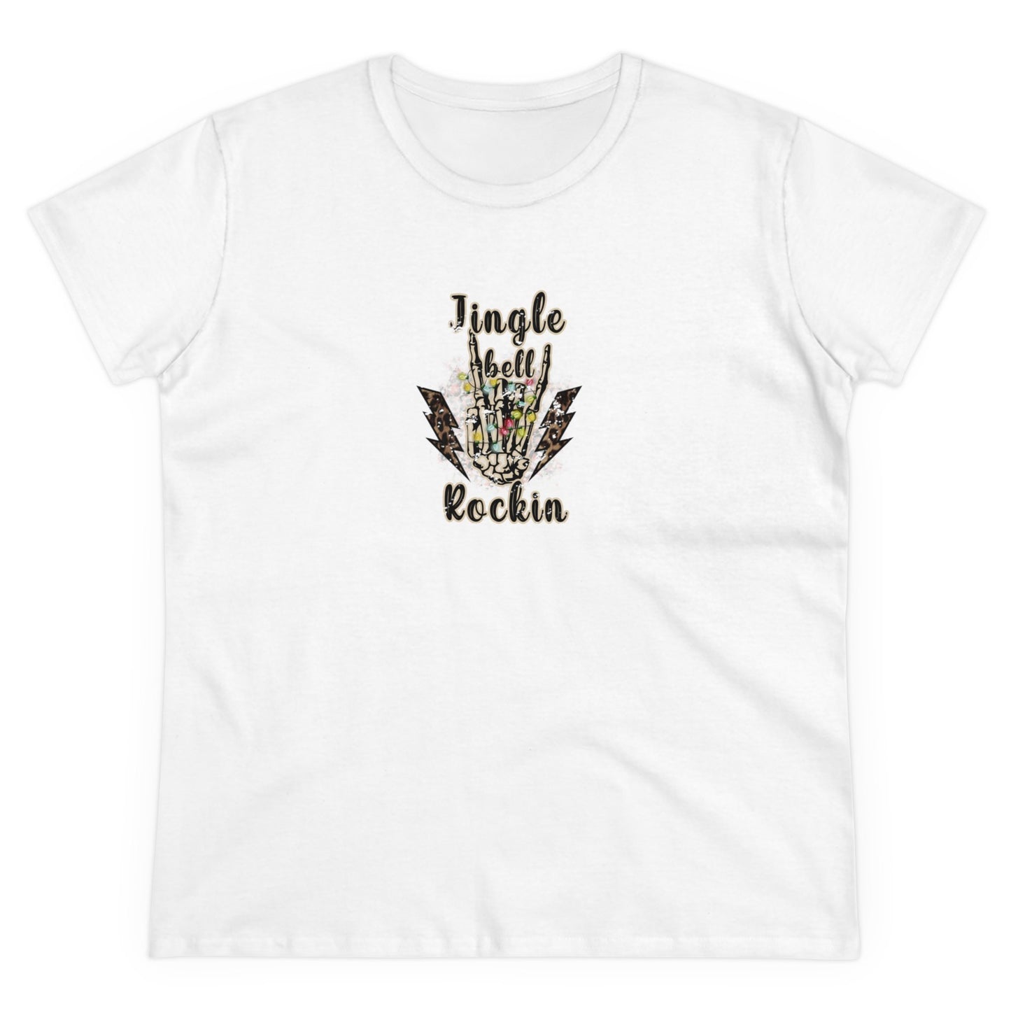 Jingle Bell Rockin, Christmas Graphic Shirts, Festive Holiday T-Shirts, Ugly Christmas Sweater Tees, Funny Christmas Shirt Designs, Cute Xmas Graphic Tees White