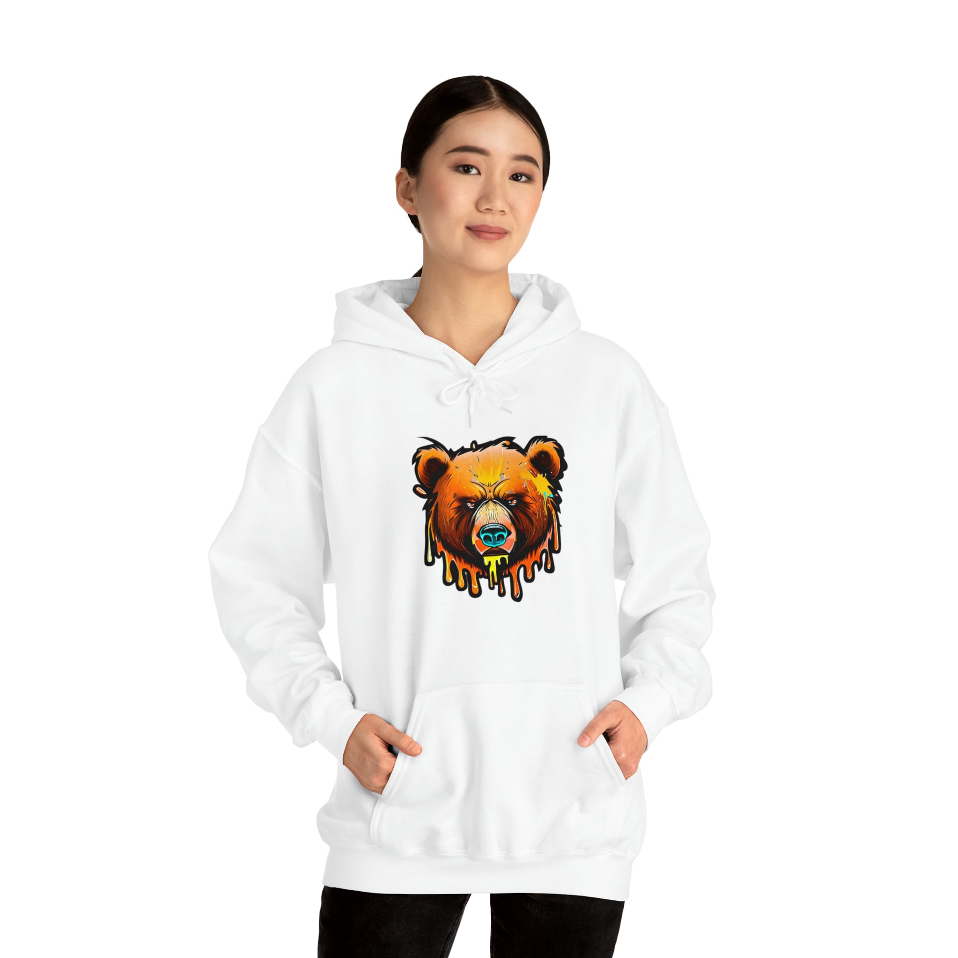 Bear Hoodie, Graffiti Graphic Shirt, Street Art, Urban Art, Unisex Hooded Sweatshirt, Bear Hoodie