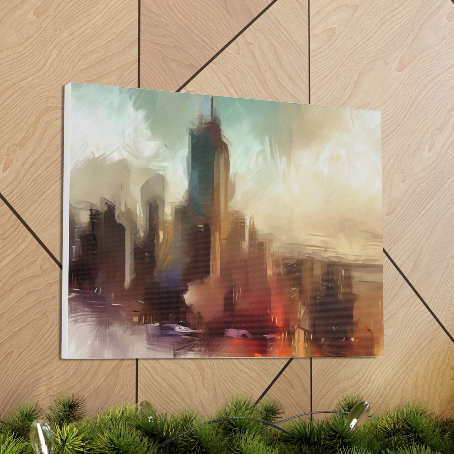 Cityscape wall art, city wall art, city art, Canvas Gallery Wraps