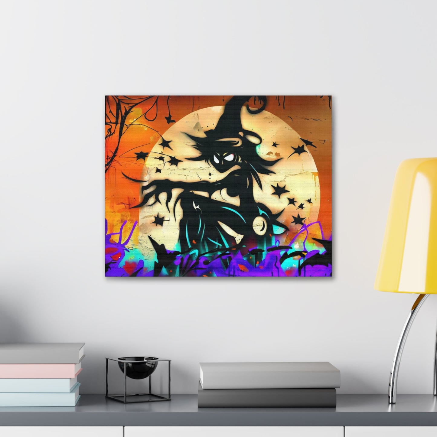 Halloween art, Witch canvas prints, Scary Halloween decor, Halloween home decor, Halloween wall, Gothic wall decor, Canvas Gallery Wraps - SaviTraviDesigns