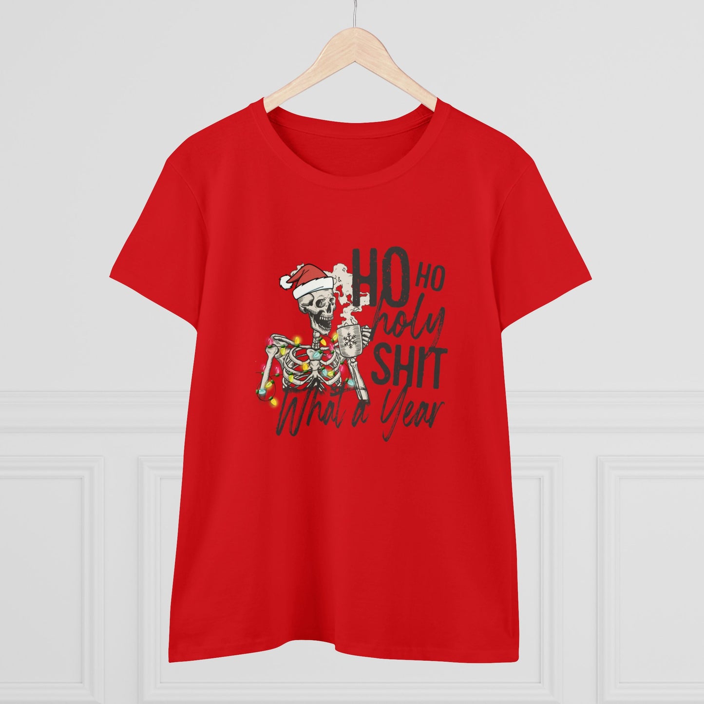 Ho Ho Holy Shit, What A Year, Christmas Graphic Shirts, Festive Holiday T-Shirts, Ugly Christmas Sweater Tees, Funny Christmas Shirt Designs, Cute Xmas Graphic Tees