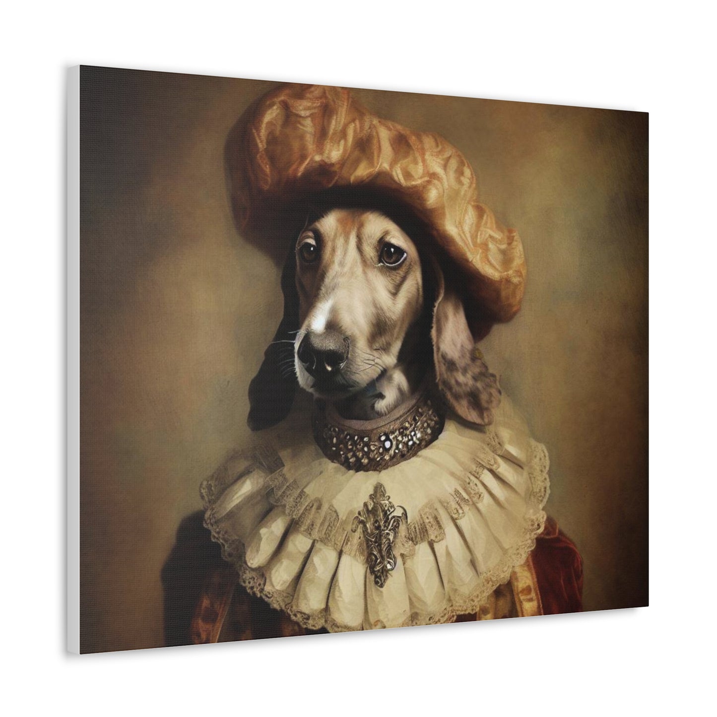 Fancy Dog, Canvas Dog Art, Dog Wall Art, Canine Canvas Art, Canvas Gallery Wraps