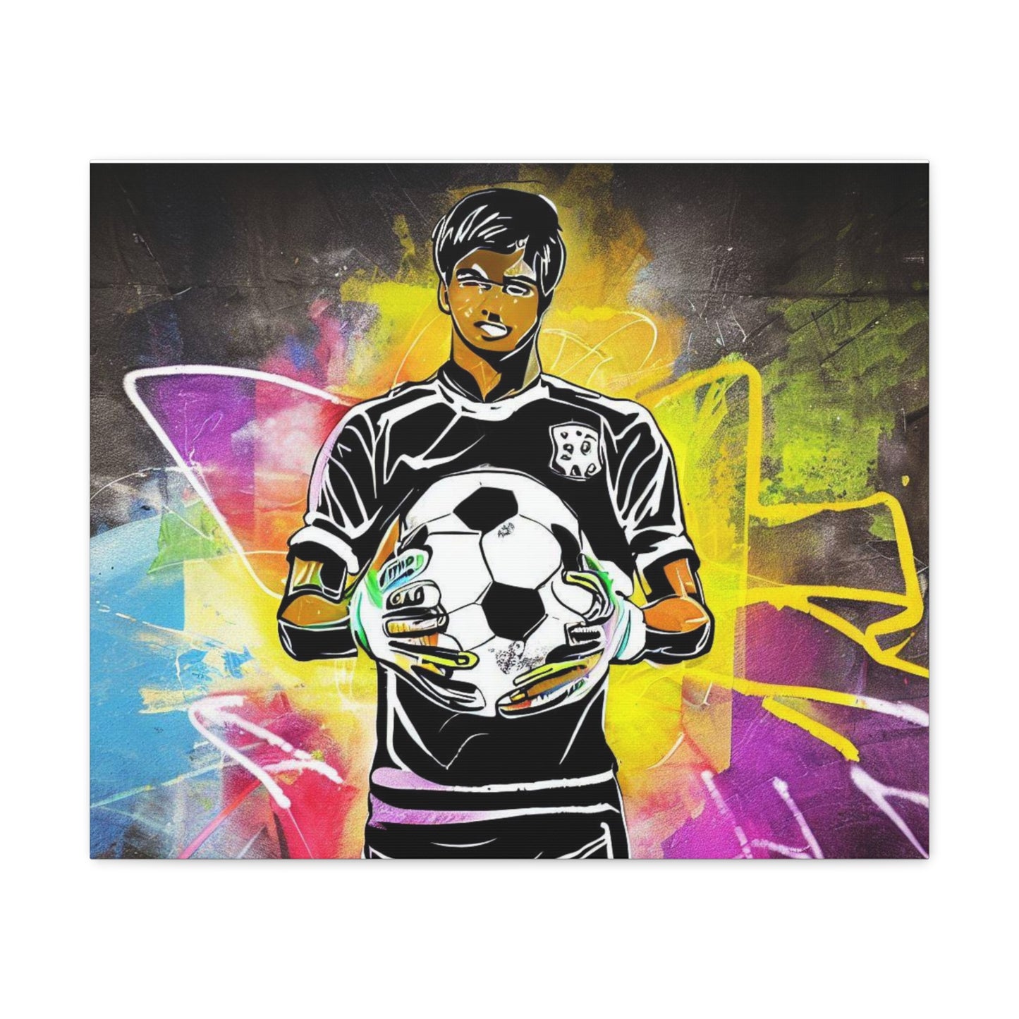 Soccer Player, Graffiti art prints, Street art canvas, Urban art decor, Graffiti-style wall art, Graffiti canvas prints, Street art posters - SaviTraviDesigns