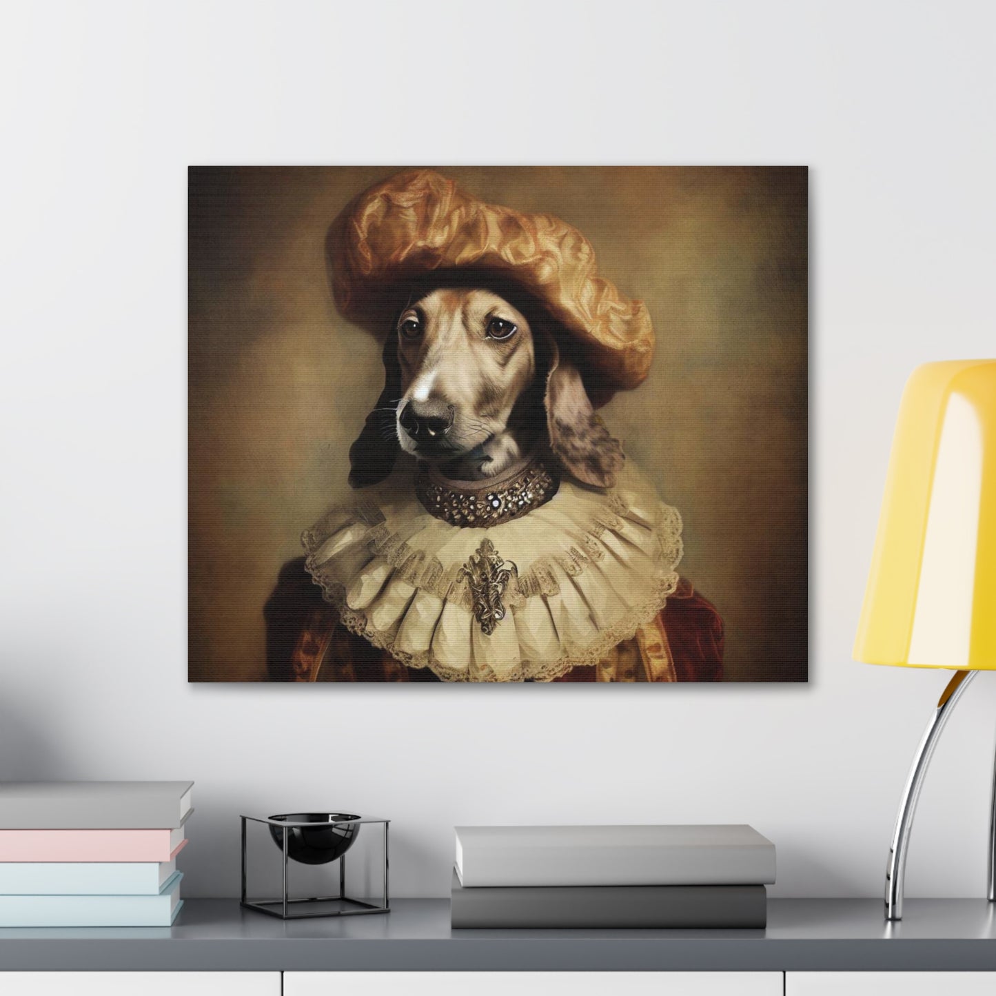 Fancy Dog, Canvas Dog Art, Dog Wall Art, Canine Canvas Art, Canvas Gallery Wraps