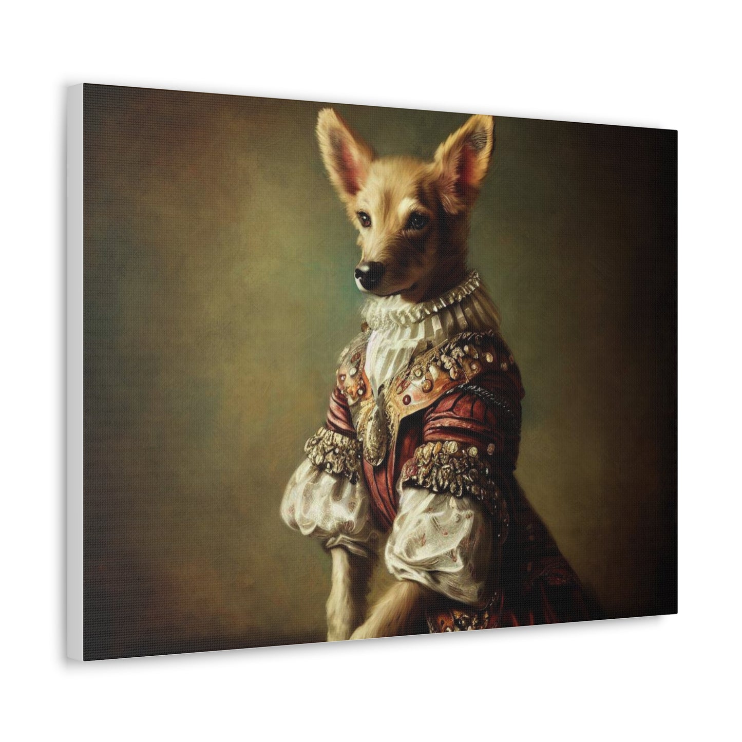 Fancy Dog, Canvas Dog Art, Dog Wall Art, Canine Canvas Art,Canvas Gallery Wraps, Pet Art - SaviTraviDesigns