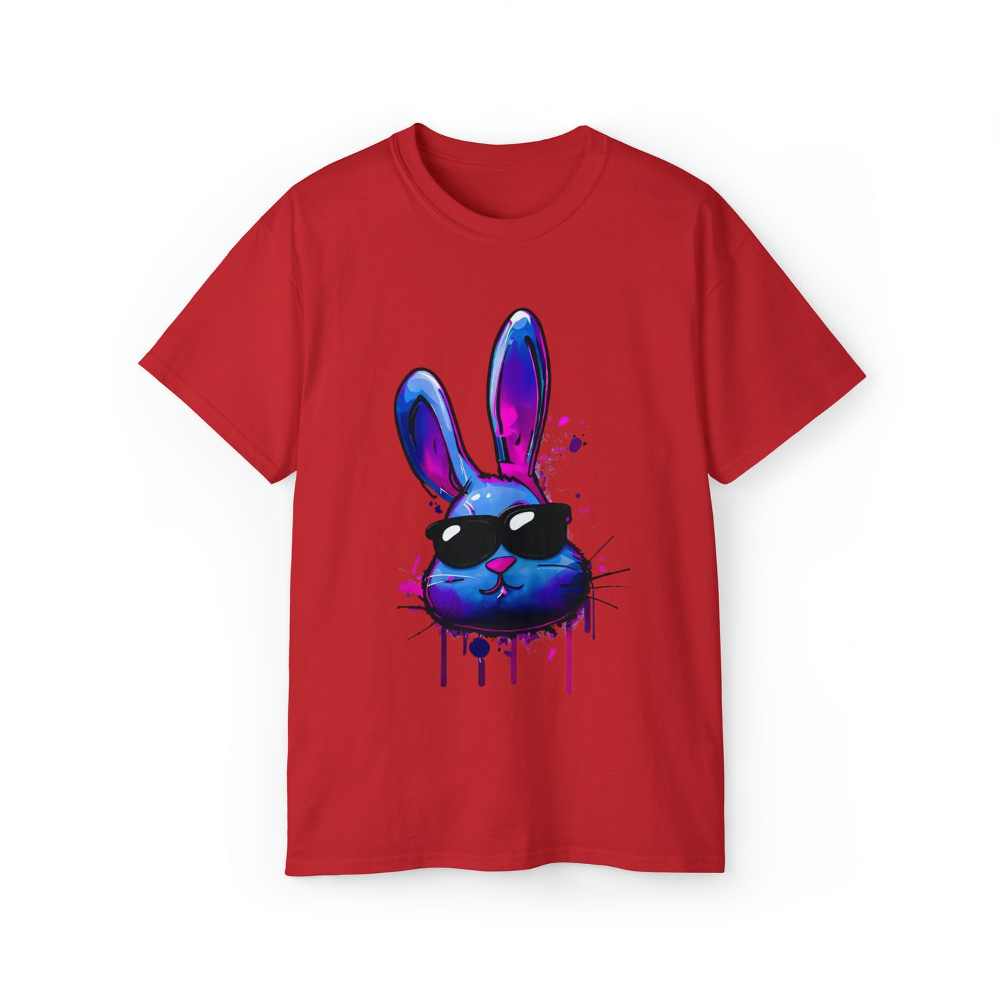 Graffiti shirt, Bunny shirt,  Urban Art T-Shirt, Blue Bunny, Urban Shirt - SaviTraviDesigns