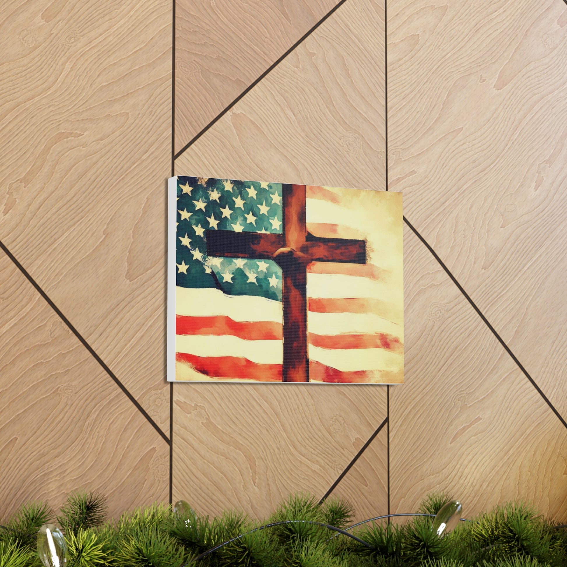 Christian wall art, Flag wall art, Canvas Gallery Wraps - SaviTraviDesigns