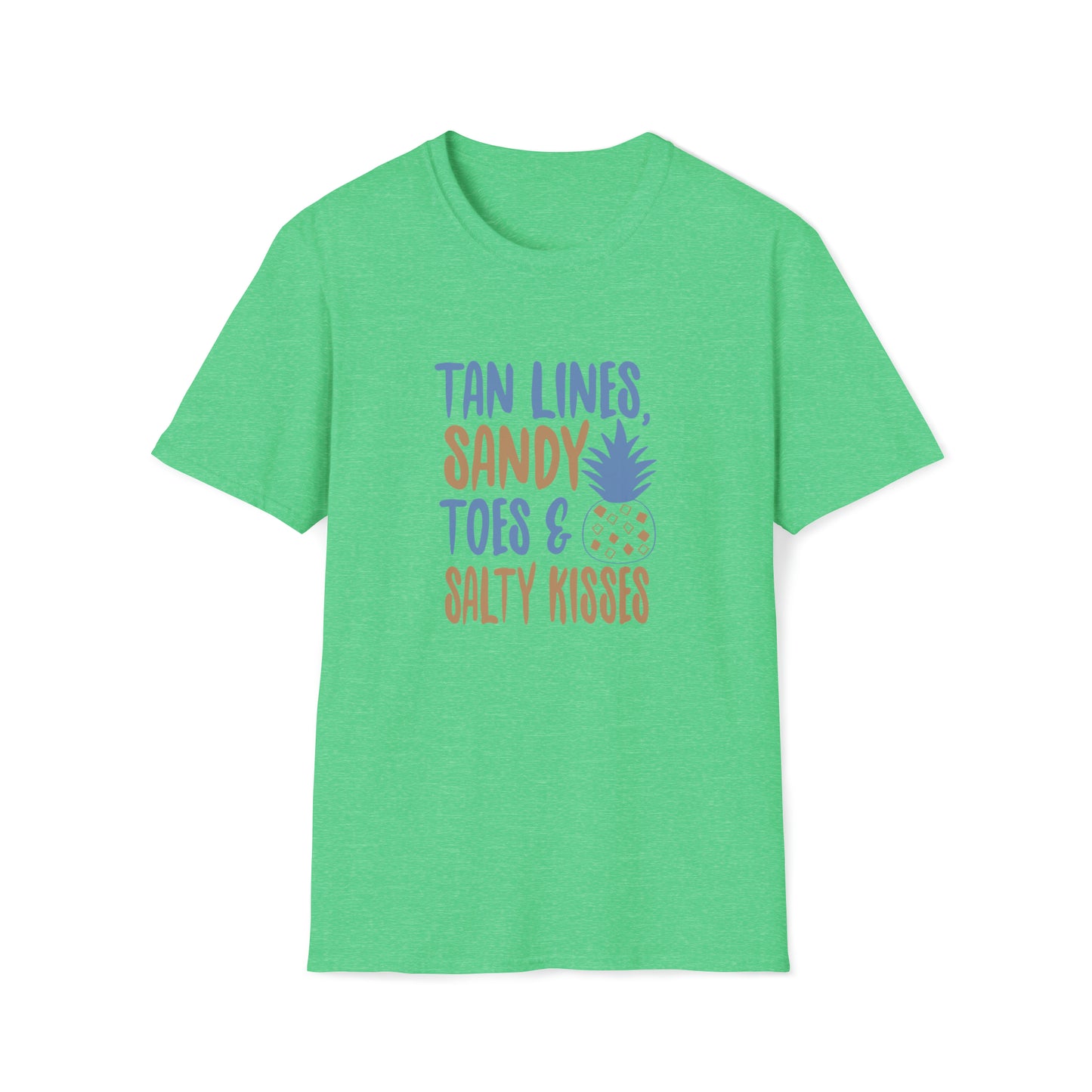 Tan Lines Sandy Toes |Beach Lifestyle Shirts | Summer Vibe Apparel Heather Irish Green