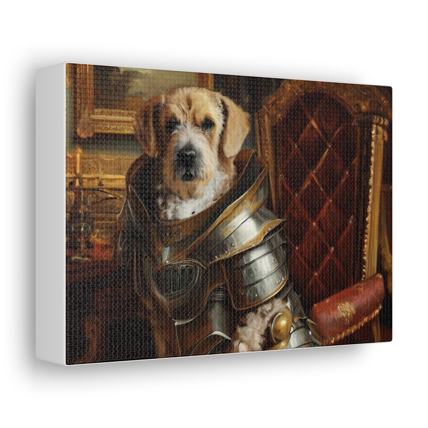 Fancy Dog, Canvas Dog Art, Dog Wall Art, Canine Canvas Art, Canvas Gallery Wraps