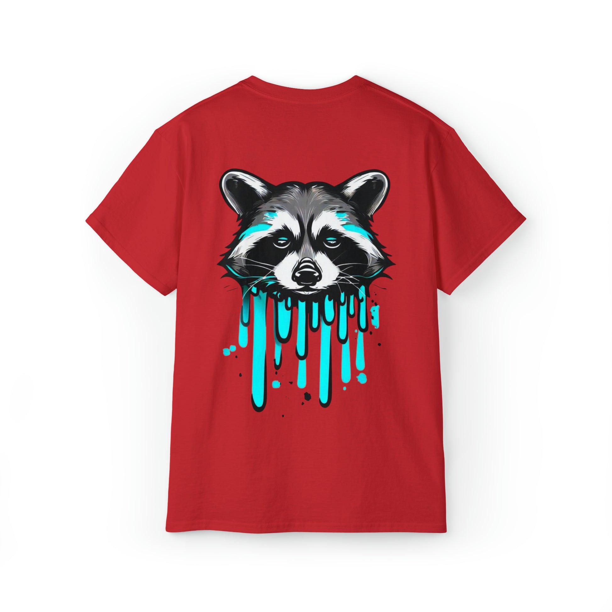 Raccoon Shirt, Graffiti Print Shirt, Unisex Ultra Cotton Tee, Blue Raccoon - SaviTraviDesigns