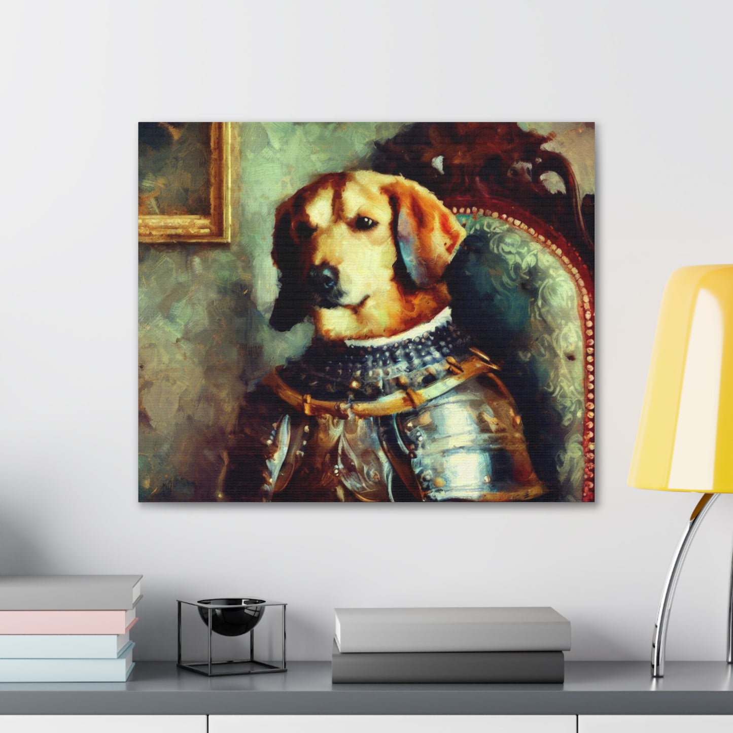 Fancy Dog, Canvas Dog Art, Dog Wall Art, Canine Canvas Art, Canvas Gallery Wraps